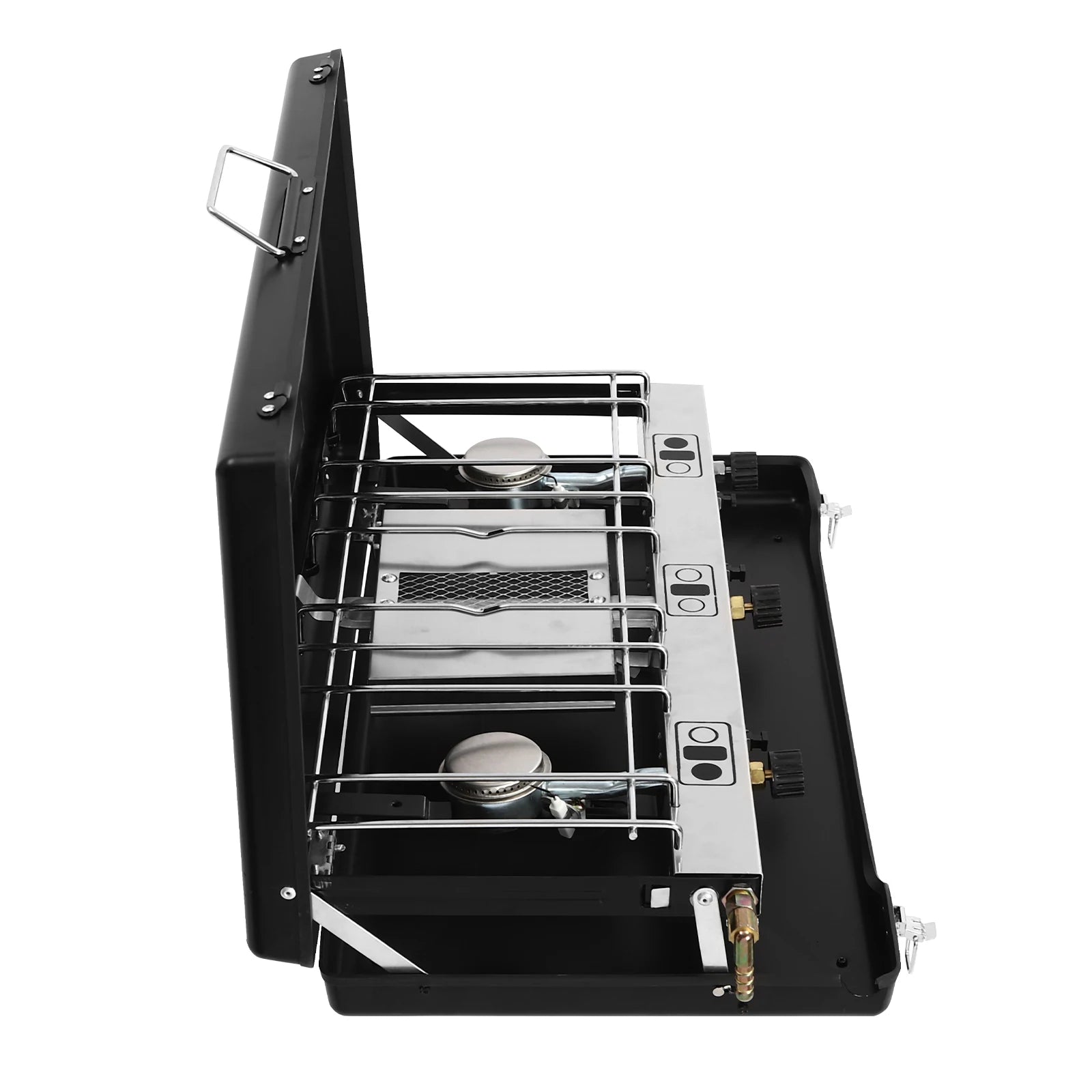 Camping Stove 3 Burner Propane Portable Stove with Regulator Toast Tray Windshield for Car Camping BBQ Picnics Outdoor Cooking - You Offer