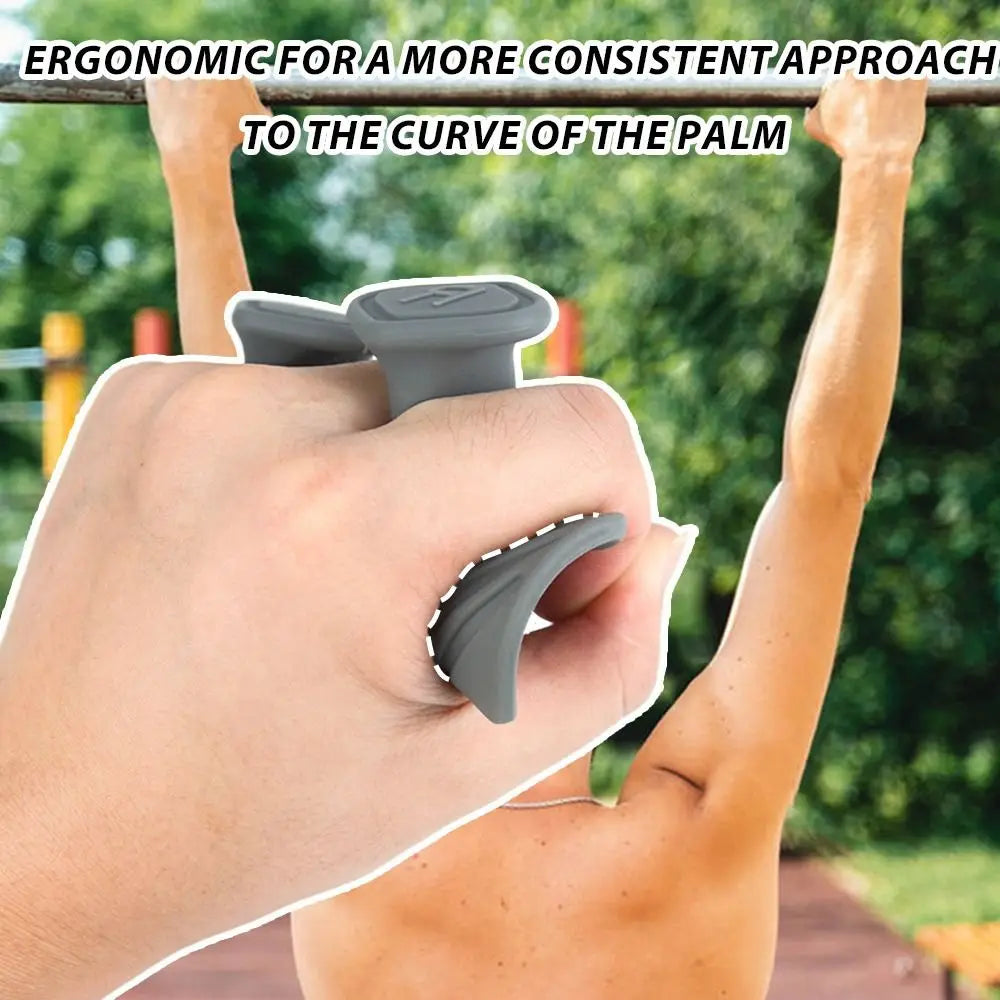 1 Pair Anti-Slip Workout Grips Ergonomic Rubber Hand Protector Gloves for Weight Lifting, Pull-Ups, Home Gym Training & Exercise