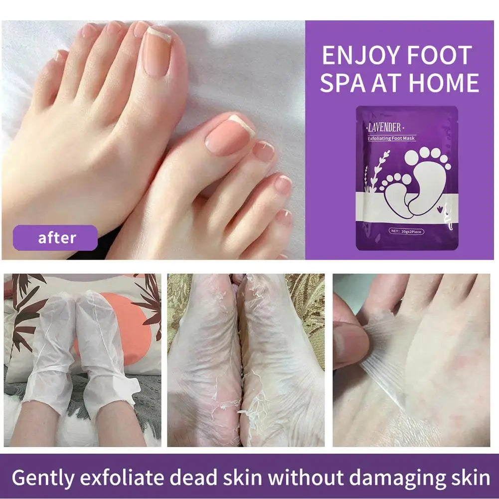 Exfoliating Foot Mask Lavender oil Moisturizing Remove Dead Skin Calluses Heel Crack Repair Foot Mask winter Foot Skin Care