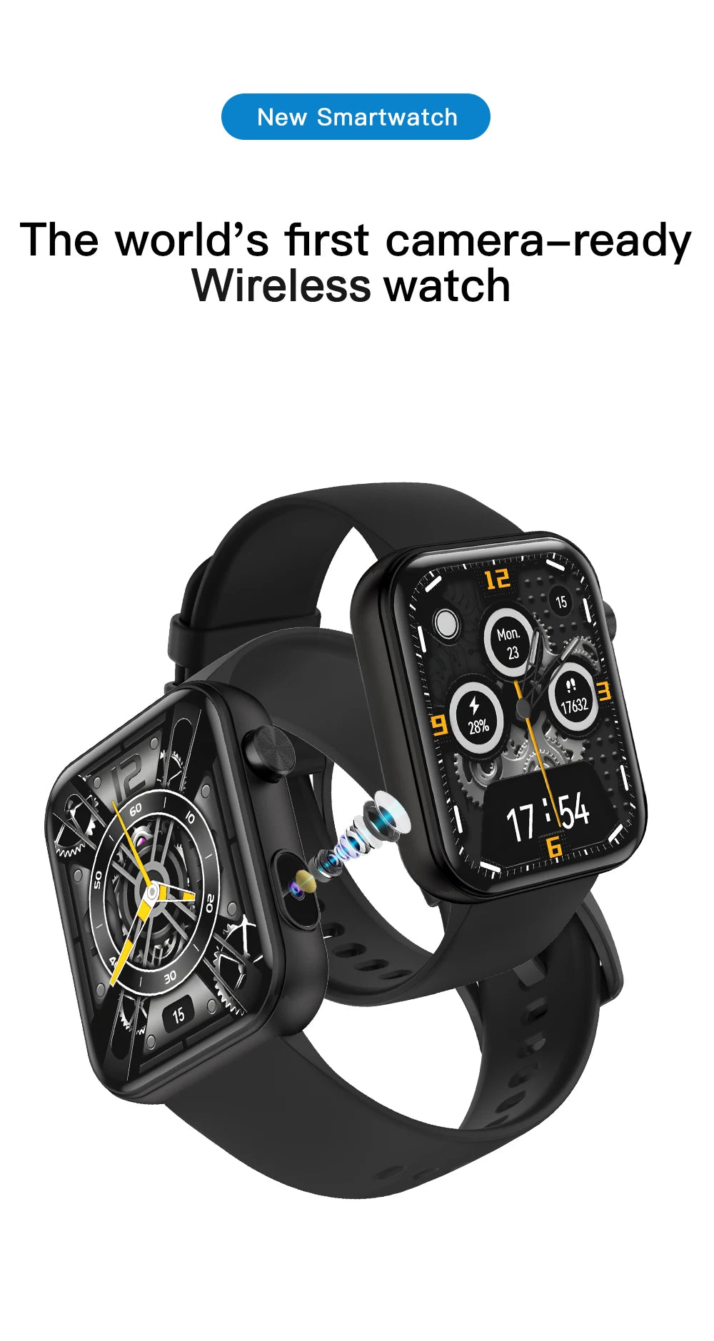 LIGE 2025 New 512MB Camera Smartwatch 1.91" HD Make Answer Call Take Video Sound Recording Music Sports Waterproof Smart Watch