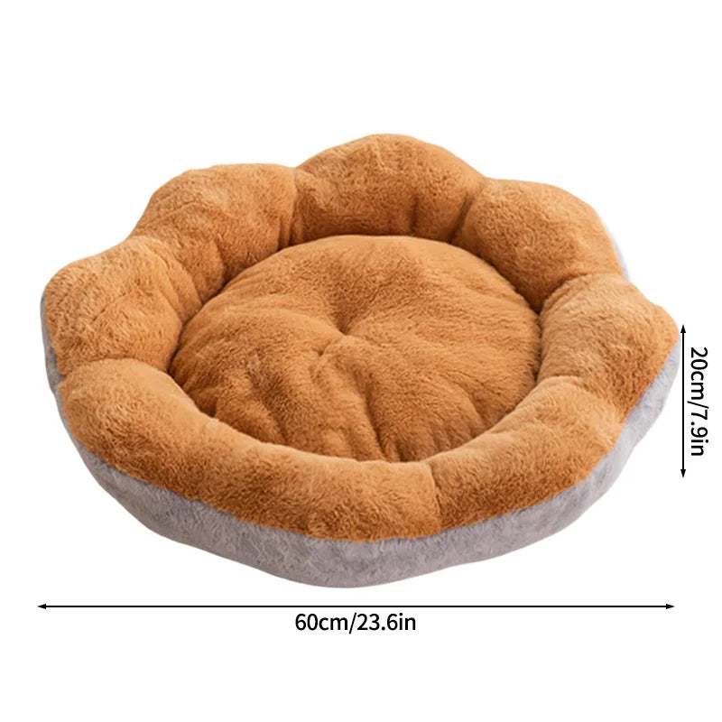 Winter Universal Dog Bed Mat Cute Flower-Shaped Nest Bed for Large Dog Cat Pet Plush Warm House  Pet Dog Accessories
