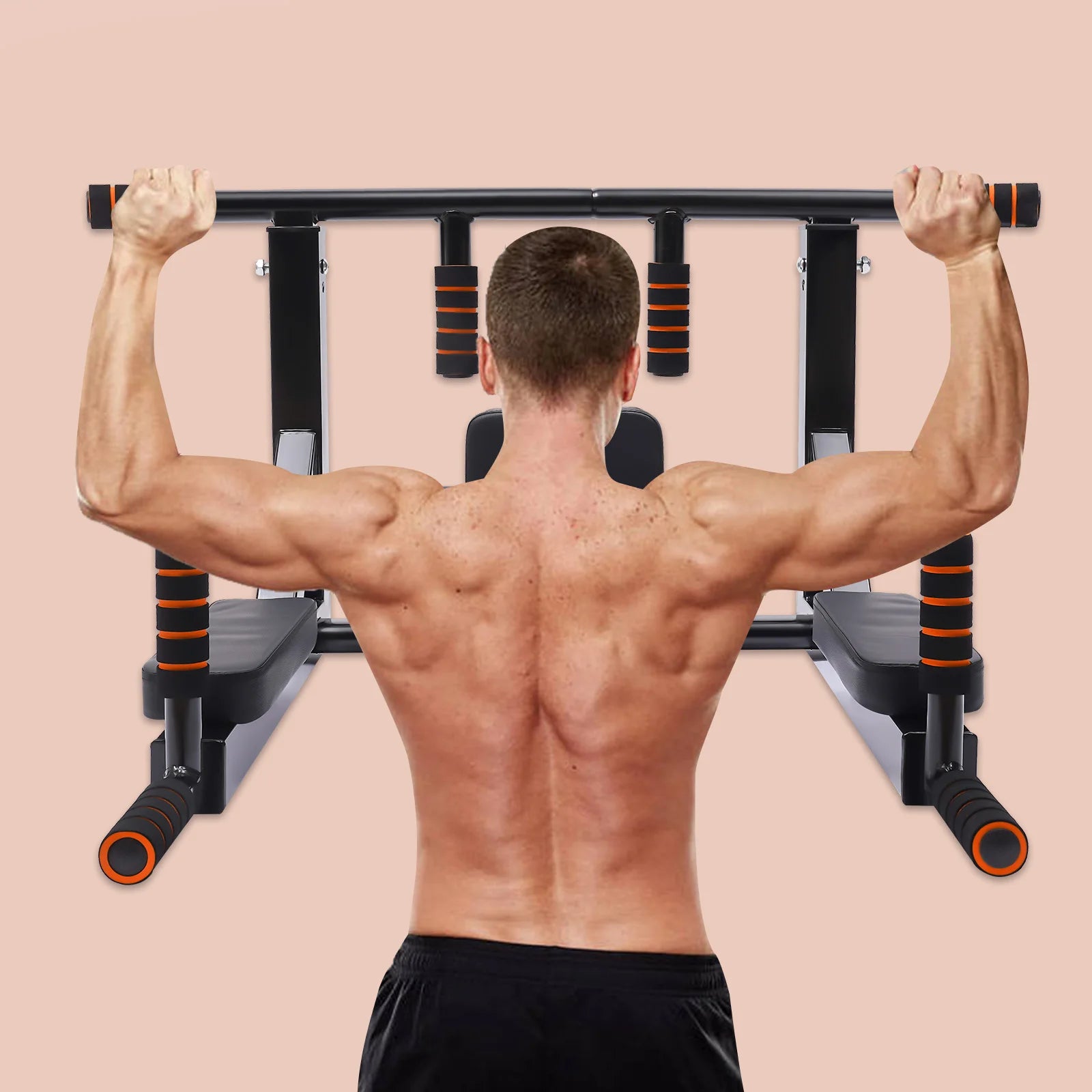 Wall Mounted Pull Up Bar Chin Up bar Multifunctional Dip Station for Indoor Gym Workout Training Equipment Fitness Dip Stand - You Offer