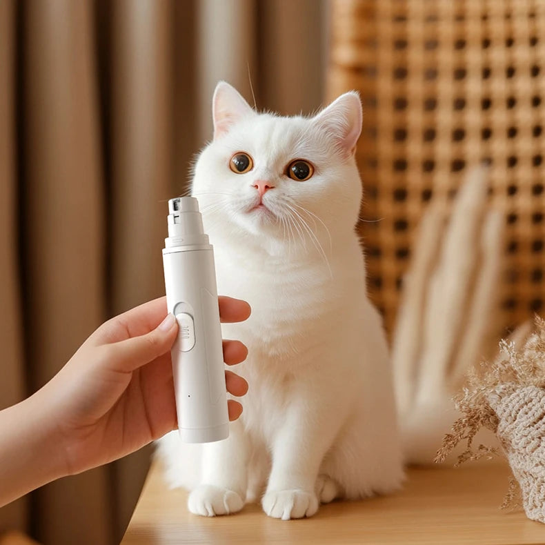 Electric Dog Nail Grinder Pet Nail Clipper USB Rechargeable Pet Nail Trimmers Painless with Polisher Wheel for Small/Large Pets