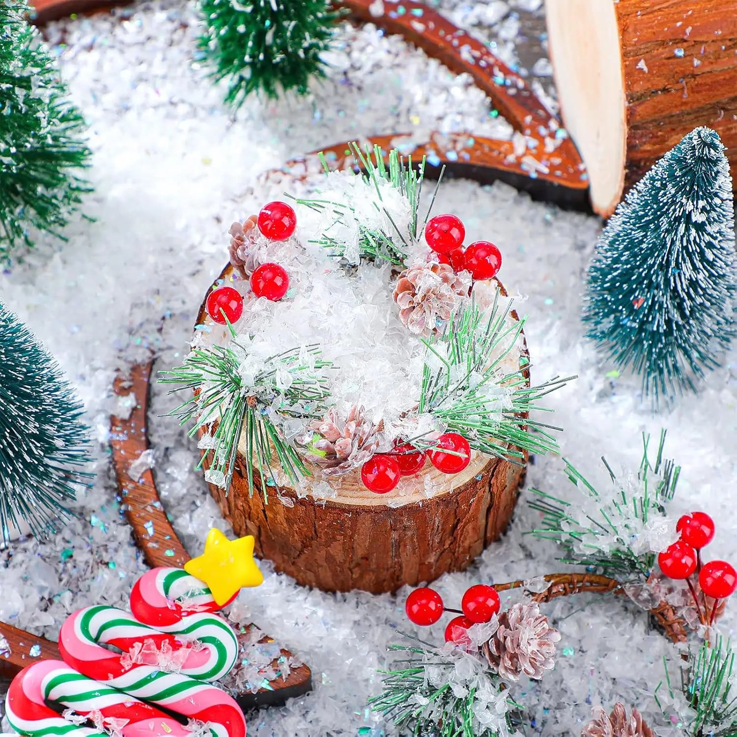 50/200g Winter Fake Snow Artificial Snowflake Christmas Snow Powder Party Decor Xmas DIY Crafts Village Displays Props Gifts