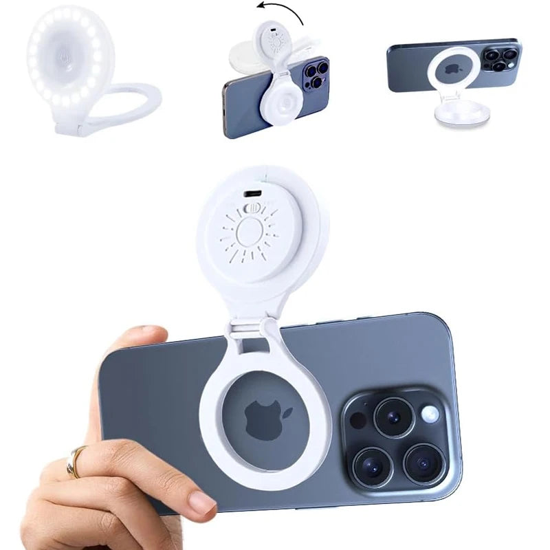Pocket Magnetic LED Selfie Light For IPhone IPad Mobile Phone Laptop Flash Fill Video Photo Ringlight Photography Lamp