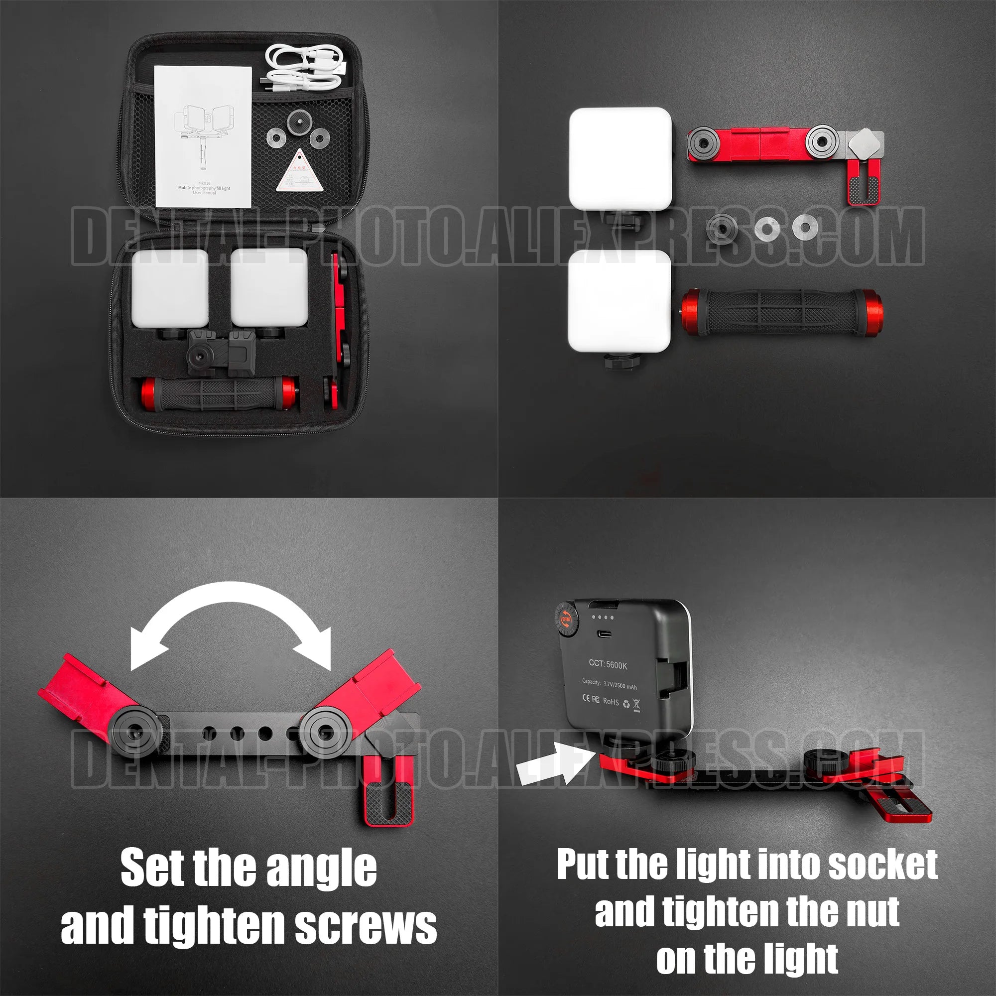 Dental Photo - MK 16 | Dental Photography Light For Cellphone. LED For Dentistry. Polarized And Macro Photos For Dentist
