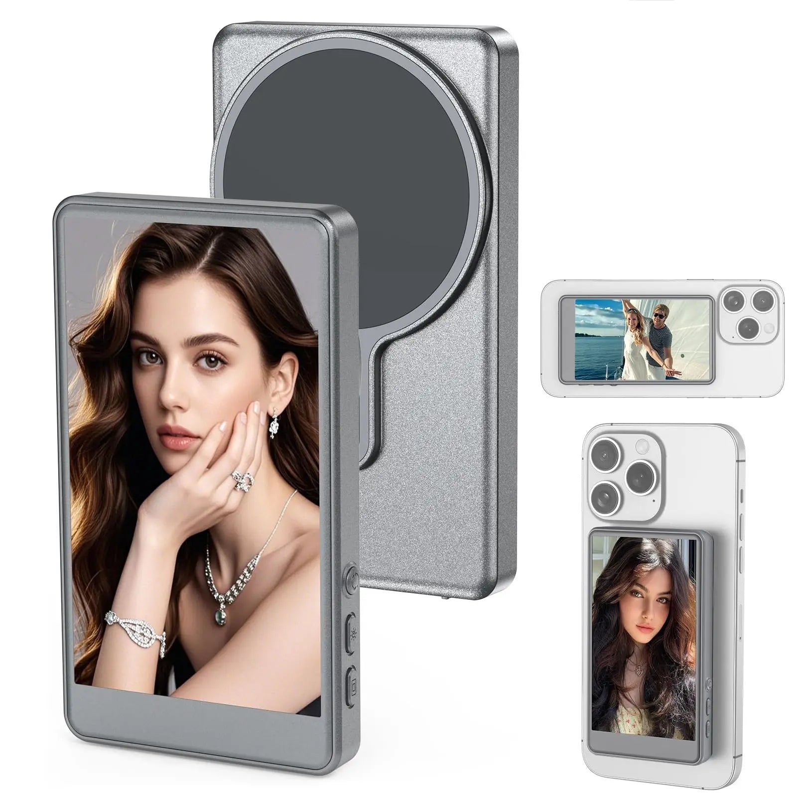 Phone Vlog Selfie Monitor Screen Portable Back Camera Monitor with Magnetic Connection and Remote Control for Selfie Vlog Live