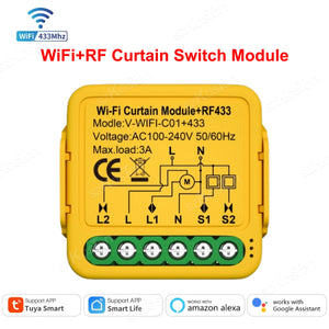 Tuya WiFi Zigbee Smart Curtain Switch Module for Roller Blinds Shutter Motor APP Control Works with Alexa Google Home Smart Life