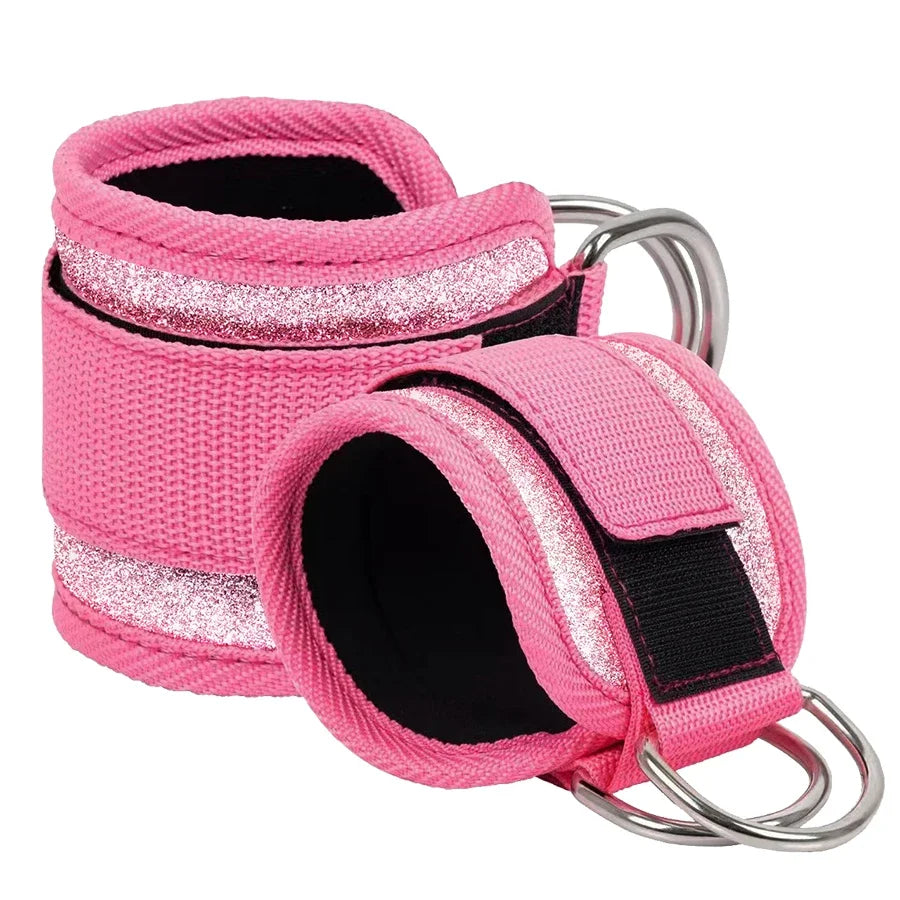 Fitness fluorescence Sports Straps Adjustable D-Ring Support Cuffs Ankle Pulley With Buckle Guard Leg Strength Safety Abductors - You Offer