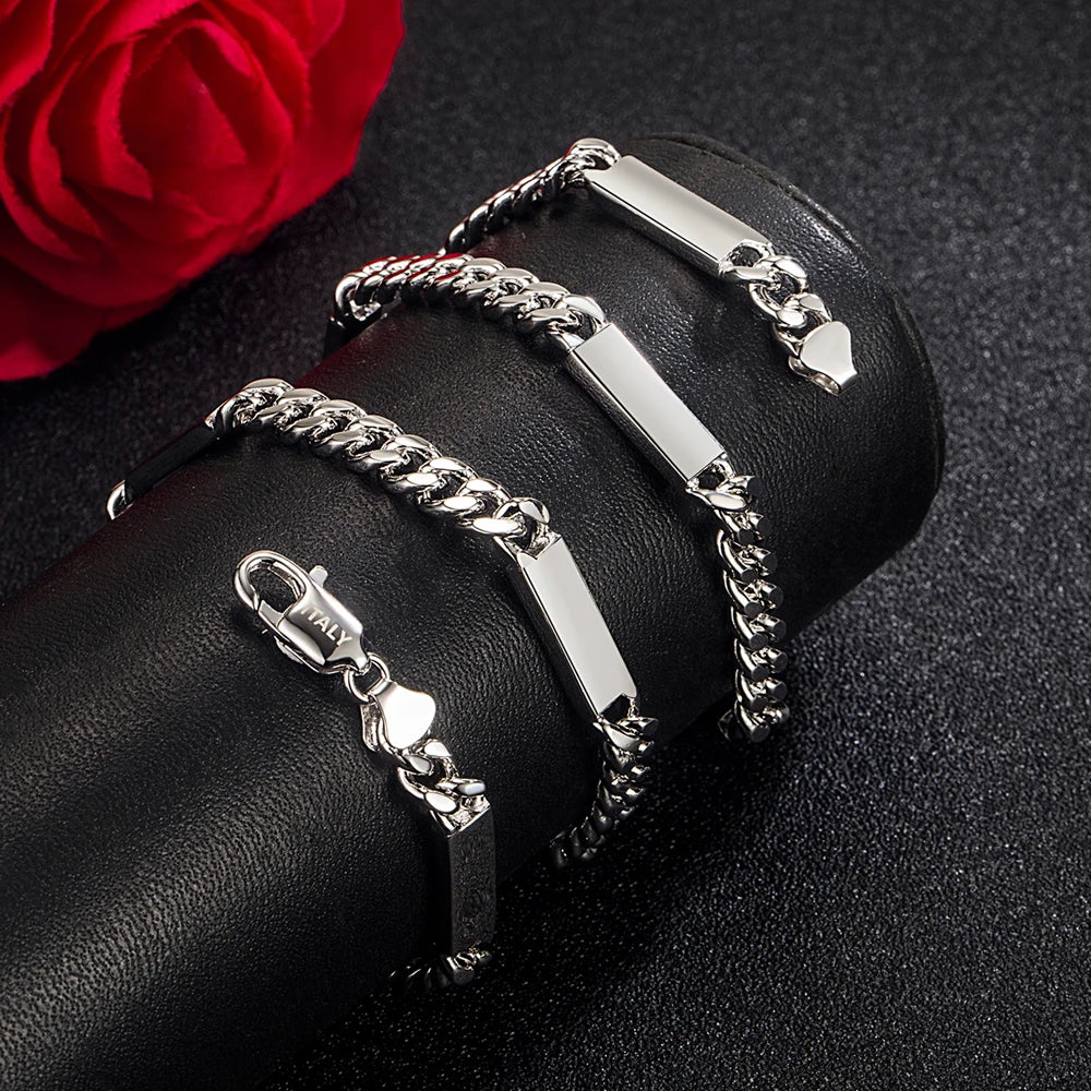 New Designer Jewelry Italy Elegant 925 Silver Cuban Chain Necklace True Symbol of Luxury For Woman&Man Hip Hop Jewelry Accessory - You Offer