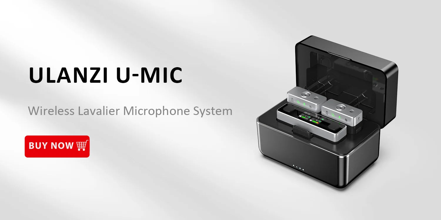 Ulanzi J12 Wireless Lavalier Microphone Audio Video Recording Mini Mic Plug Play For Smartphone Android iPhone Live Broadcast