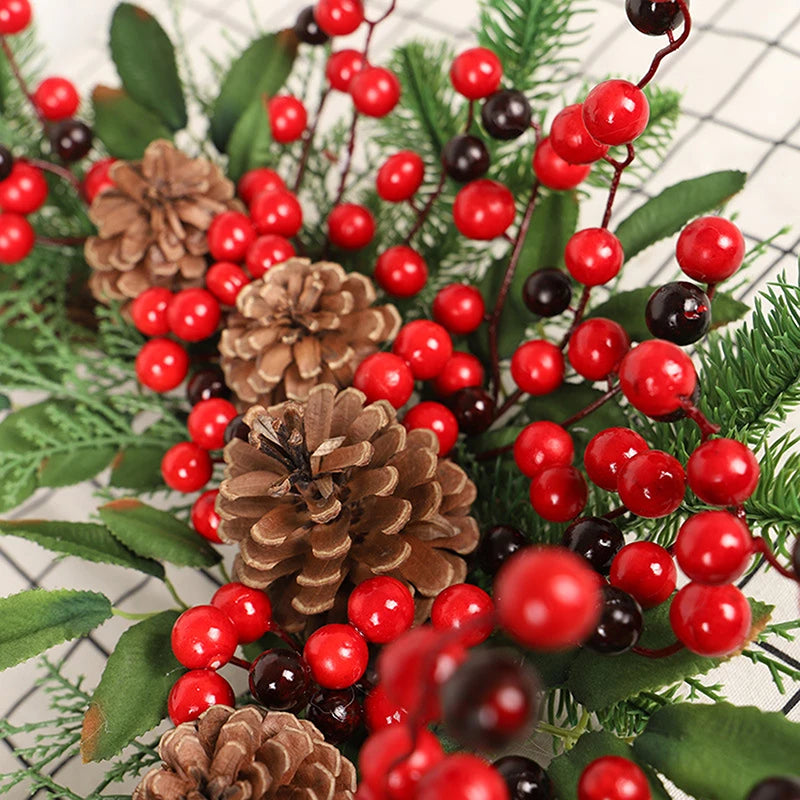 Festive Holiday Wreath For Christmas Halloween Decor Elegant Simulation Door Window Hanging Pendant Home Party Seasonal Decor