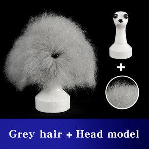 teddy Pet simulated head hair fake dog head model beautician practice cutting dog hair dog body Wig Pet Grooming Student study