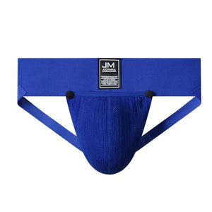 Open Front Men Jockstrap Briefs Athletic Supporter,3" Waistband Detachable Pouch Breathable Workout Sport Underwear Gay Thongs