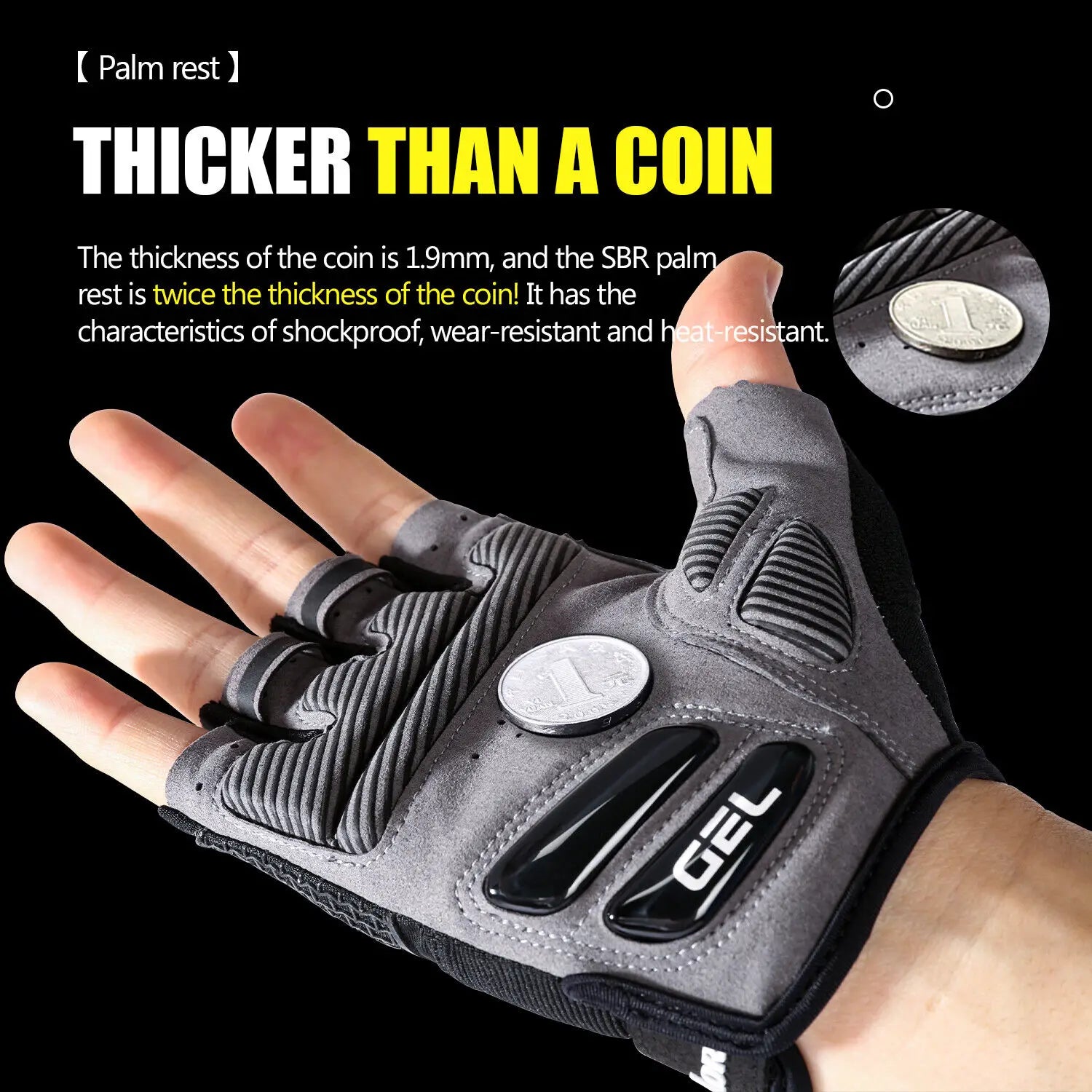 Cycling Gloves Anti- Slip Half Finger Gel Pad Shock-Absorbing Road Riding Gloves Summer Half-Finger Men Women Cycling Gloves