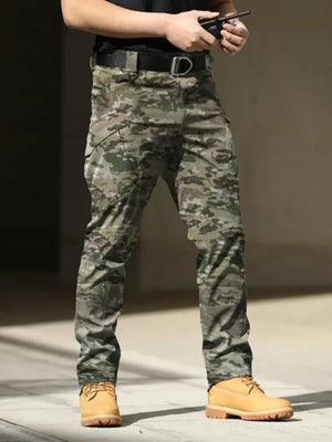 Mens Waterproof Cargo Pants Elastic Multiple Pocket Military Male Trousers Outdoor Joggers Pant Plus Size Tactical Pants Men