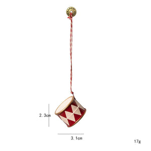 Nordic Christmas Hanging Decoration Cartoon Soldiers Angel DIY Drop Ornaments Double-sides Iron Art Xmas Tree Ornament