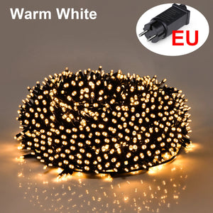 110V 220V LED Christmas Lights Fairy Garland String Light 10M- 100M EU / US Plug For Outdoor Garden Holiday New Year Party Decor