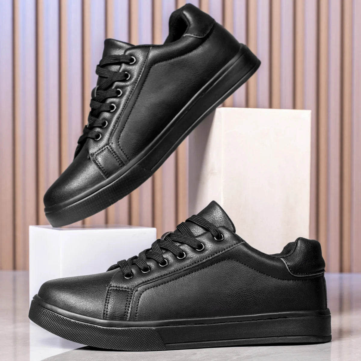 Leather Men Shoes Sneakers Trend Casual Shoe Breathable Leisure Male Sneakers Non-slip Footwear Men Vulcanized Shoes