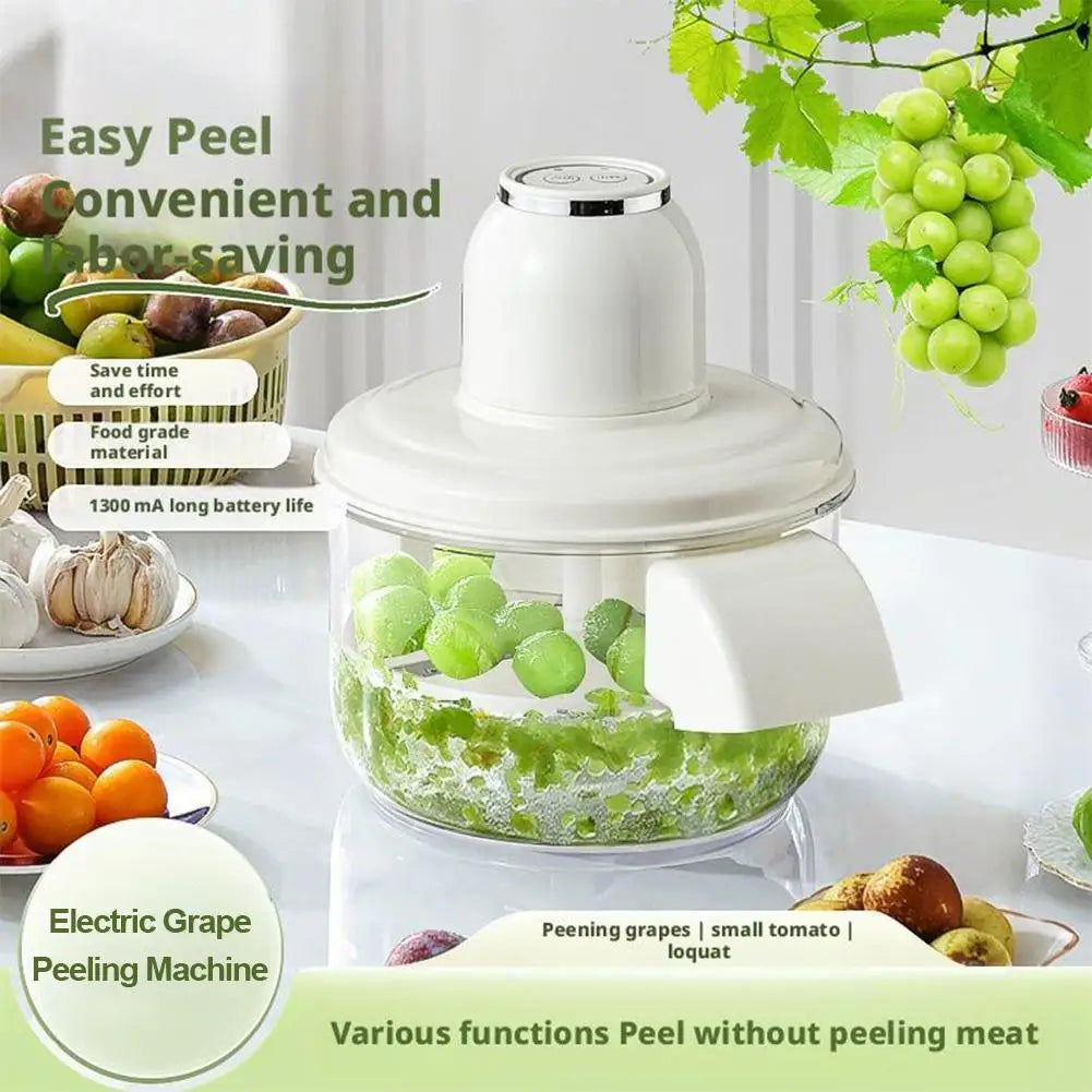Automatic Electric Grape Peeler Machine - Hands-Free Skin Remover for Berries Fruits, Fruit Prep Tool, Effortless Peeling