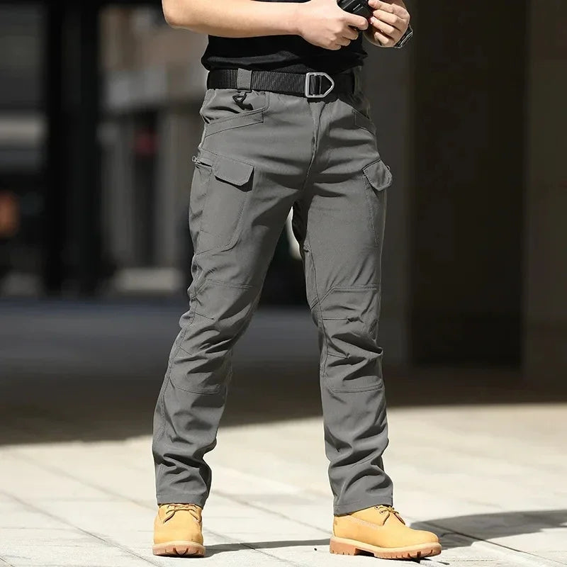 Mens Waterproof Cargo Pants Elastic Multiple Pocket Military Male Trousers Outdoor Joggers Pant Plus Size Tactical Pants Men