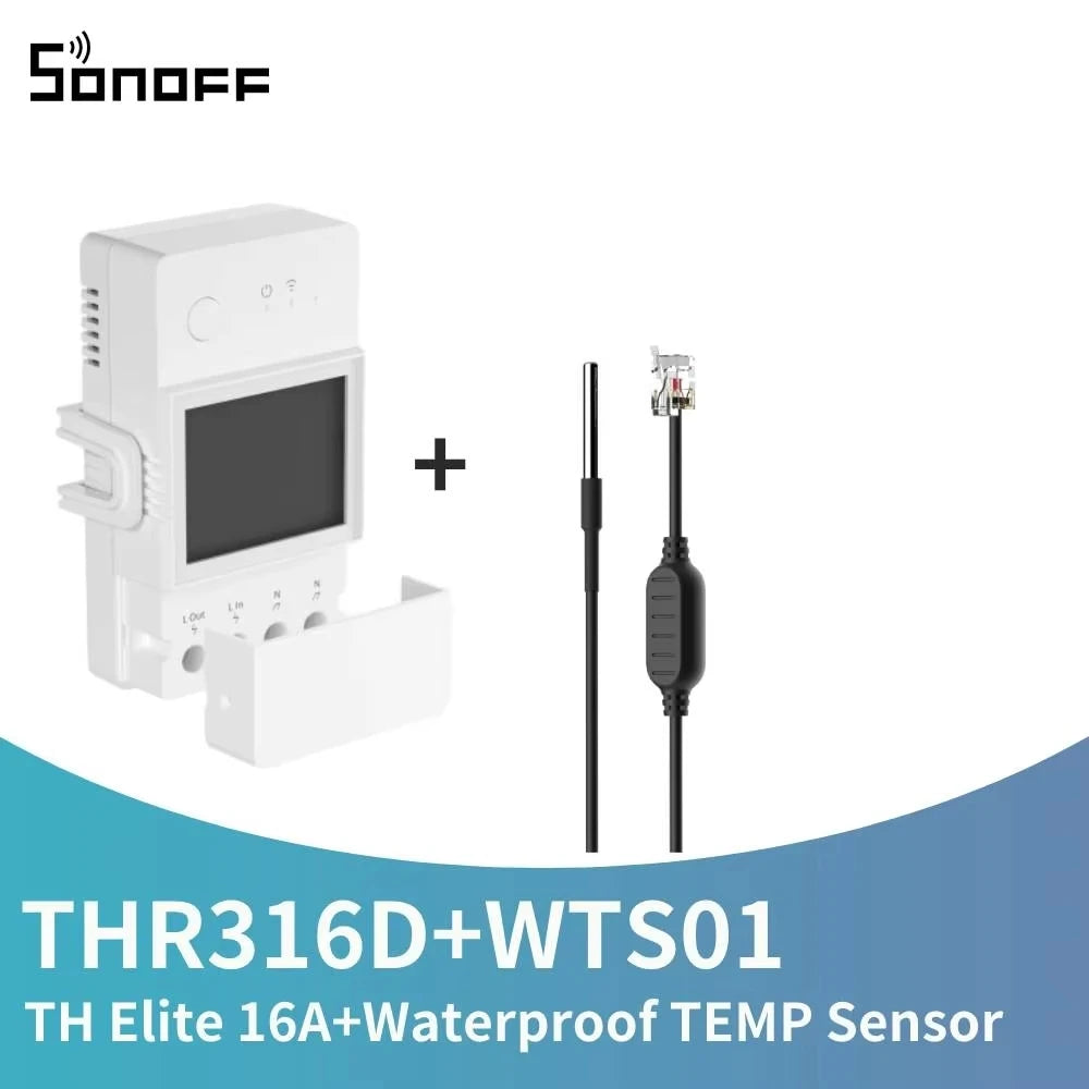 16/20A SONOFF TH Elite Origin Wifi Temperature Humidity Monitor Controller Switch With THS01/WTS01 Sensor Diy Smart Thermostatic