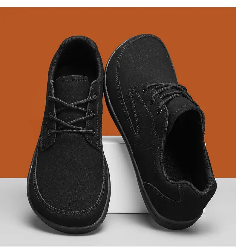 Men Suede Casual Wide Toe Shoes Beige Thick Soled Lace Up Walking Shoes Also Suitable for Designer Retro Style Denim Boot Sizes