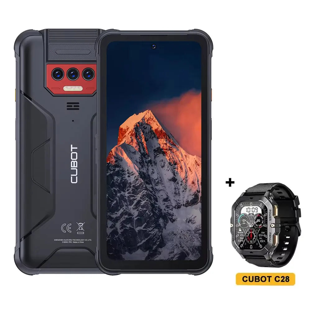 Cubot KingKong 8 Smartphone (6+6GB) RAM+256GB ROM 10600mAh Battery Dual LED Torch 48MP Rear Camera NFC Fingerprint Mobile Phone