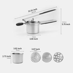 1PC stainless steel potato ricer with silicone handle and replaceable chassis potato mashers presses mashing mashed potatoes - You Offer