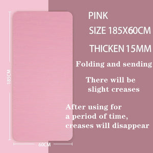 15MM Thick Yoga Mats Anti-slip Sport Fitness Mat Blanket for Exercise Yoga and Pilates Gymnastics Mat Fitness Equipment 185x60cm