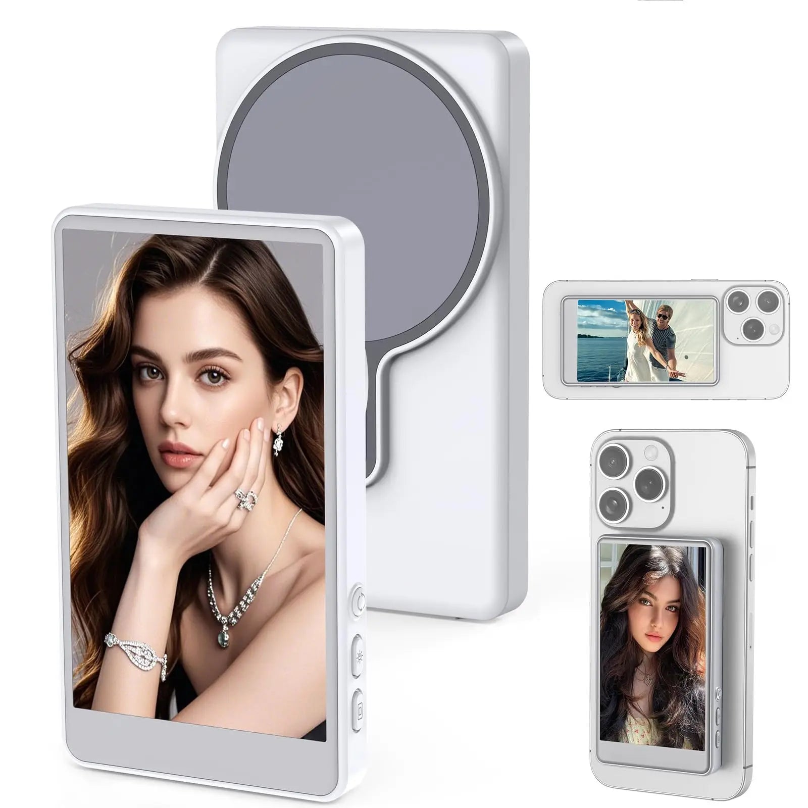 Phone Vlog Selfie Monitor Screen Portable Back Camera Monitor with Magnetic Connection and Remote Control for Selfie Vlog Live
