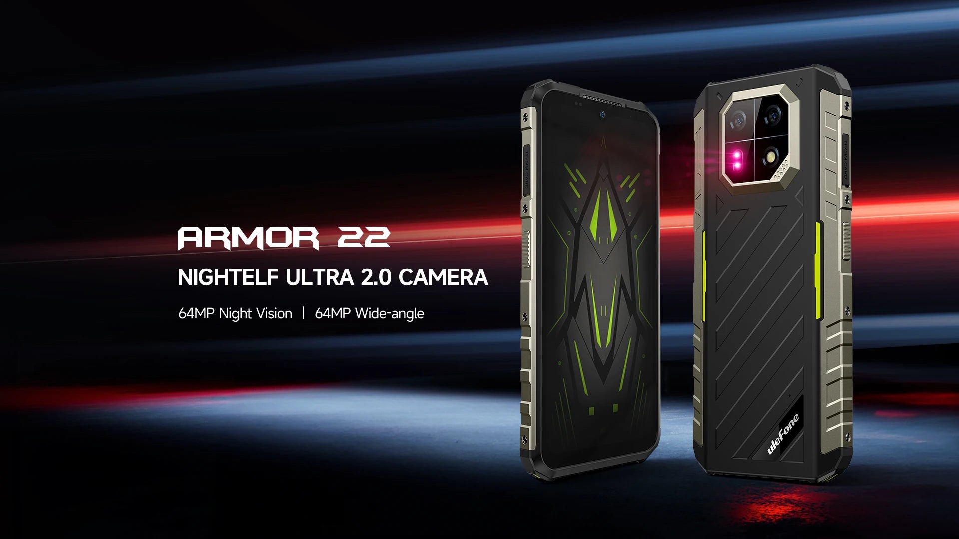 Ulefone Armor 22 Android 14,16GB (8+8GB RAM ),128GB/256GB ROM, 6.58" 120Hz ,6600mAh 33W,NFC,64MP Night Camera, Global Version