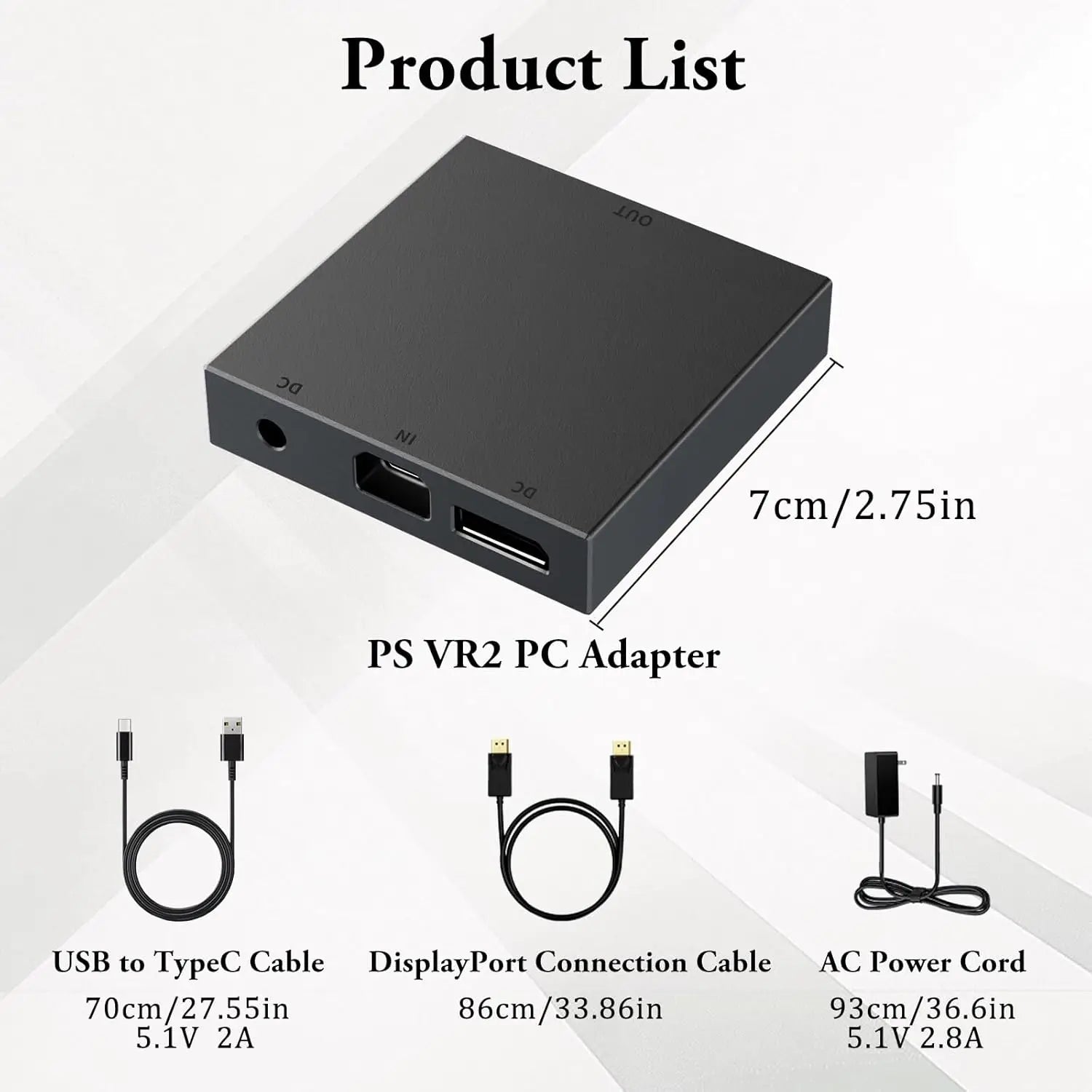Aolion For PS5 VR2 PC Adapter Psvr2 Computer Converter Connection Kit For Steam Vr Games Game Adapter Gaming Accessories