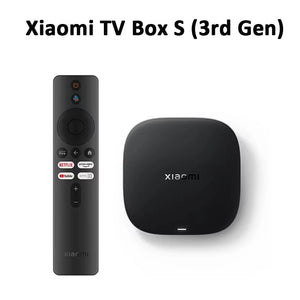 Global Version Xiaomi TV Box S 3rd Gen 4K Ultra HD Bluetooth 5.2 Wifi6 Android TV Google TV Google Assistant Smart Media TV Play
