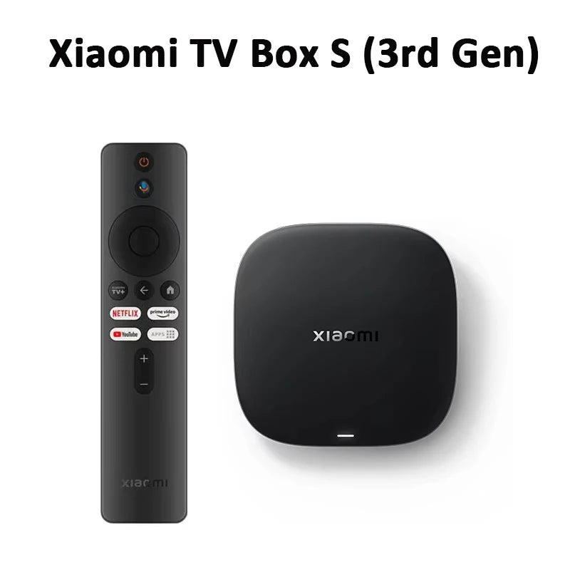 Global Version Xiaomi TV Box S 3rd Gen 4K Ultra HD Bluetooth 5.2 Wifi6 Android TV Google TV Google Assistant Smart Media TV Play