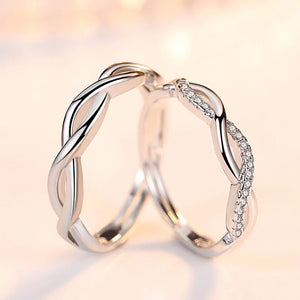 2Pcs 925 Sterling Silver Couples Ring Sets Light Polishing Simple Ring for Woman Man Classic Wedding Fine Jewelry Circle - You Offer