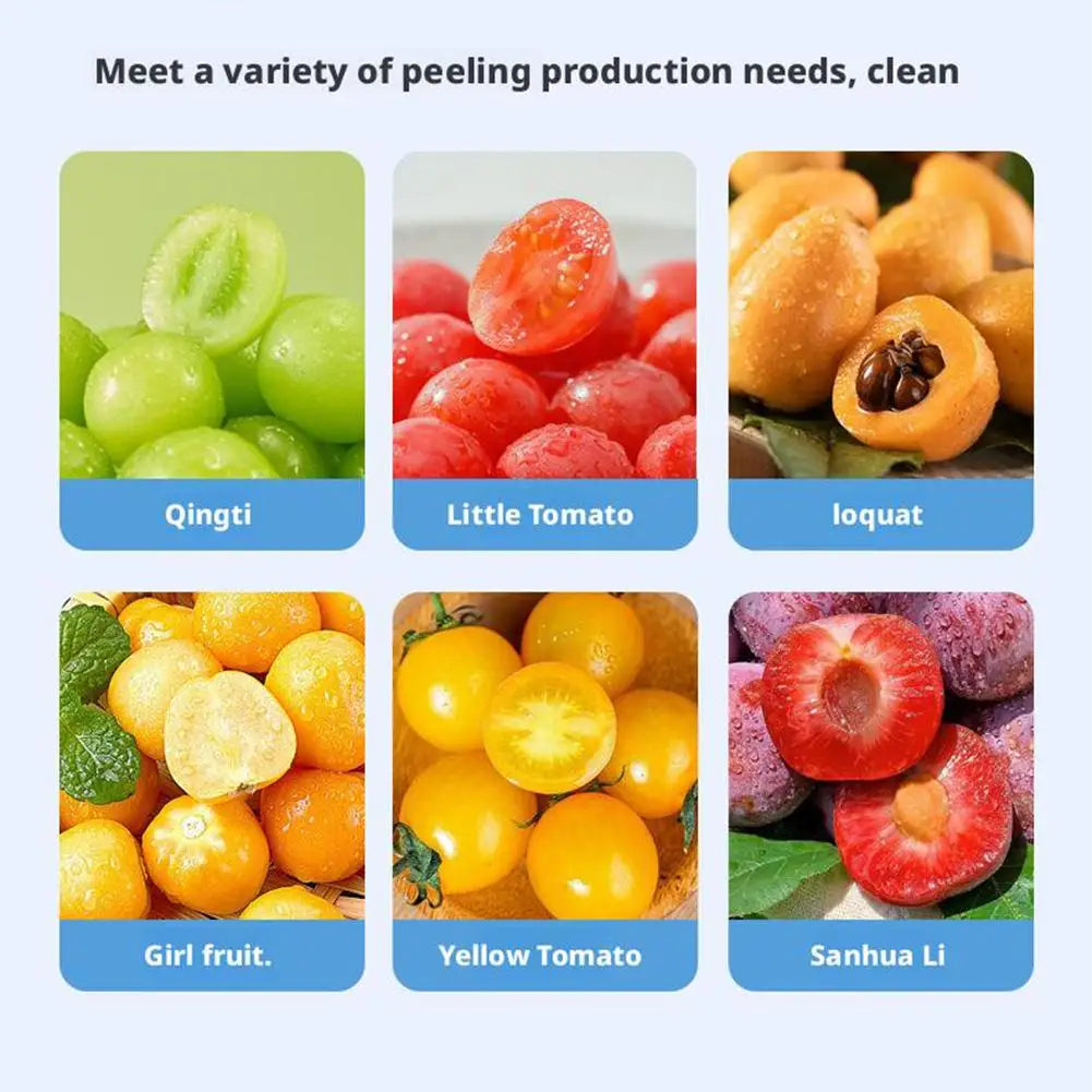 Automatic Electric Grape Peeler Machine - Hands-Free Skin Remover for Berries Fruits, Fruit Prep Tool, Effortless Peeling