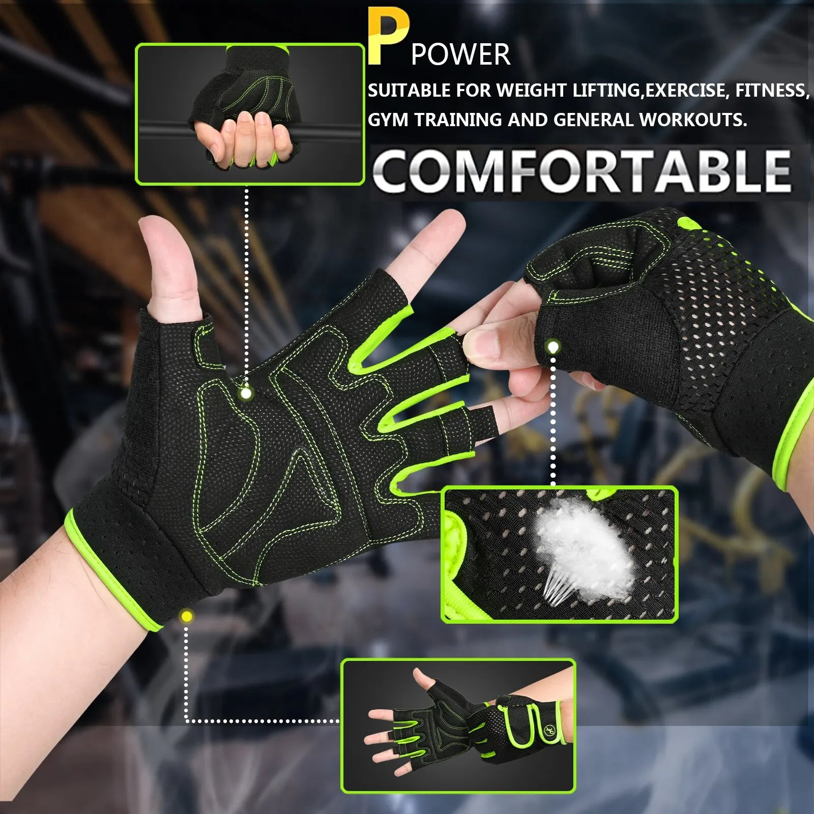 New Mountain Road Bike Riding Gloves Outdoor Sailing Paddle Board Sports Gloves Short Finger Breathable Fitness Gloves