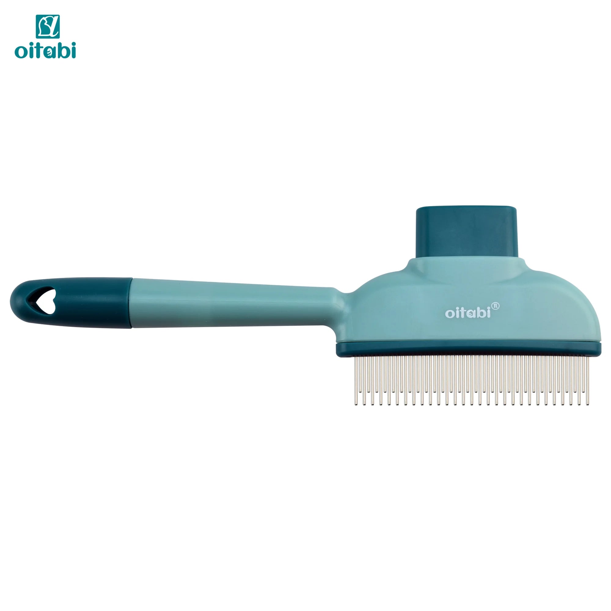 Oitabi 1/2PCS Flea Comb for Dogs Brush for Shedding Pet Hair Removal Comb with Long & Short Stainless Steel Teeth for Deshedding