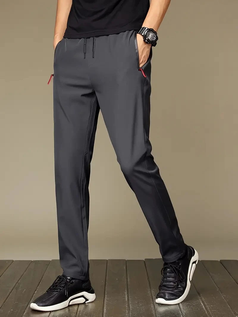 2-Pack Men's Casual Pants Stretch Elastic Waist Jogger Korean Classic Blue Black Gray Male Brand Trousers Plus Size - You Offer