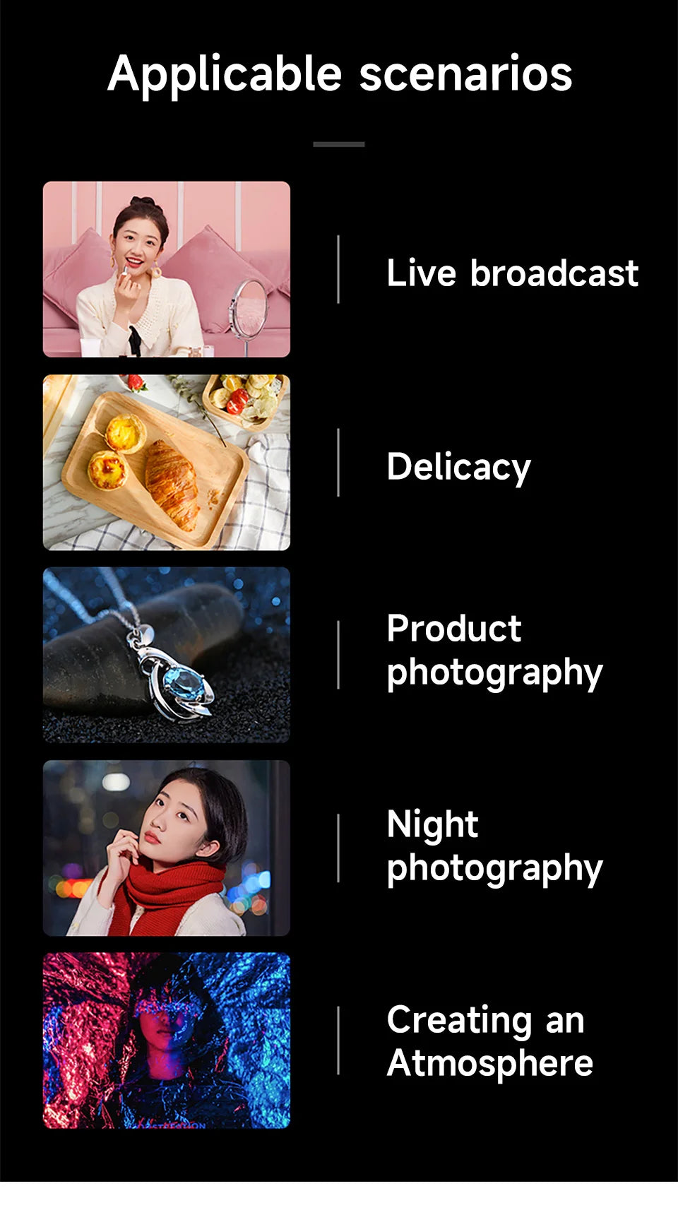 Mini RGB Video Light Portable Photography On-Camera 6500K Mobile Phone Selfie Livestreaming Fill Lamp Camcorder Gopro Vlog Lamp