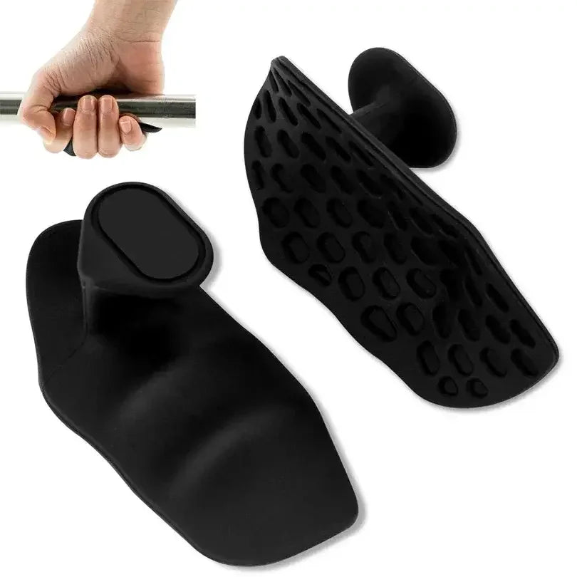 1 Pair Anti-Slip Workout Grips Ergonomic Rubber Hand Protector Gloves for Weight Lifting, Pull-Ups, Home Gym Training & Exercise