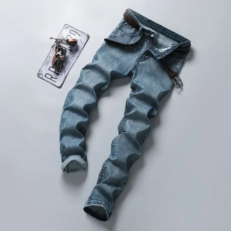 Mens High Quality Jeans Fashion Straight Denim Pants Men Classic Casual Jeans Male Plus Size Denim Trousers Ripped Jeans 28-40 - You Offer