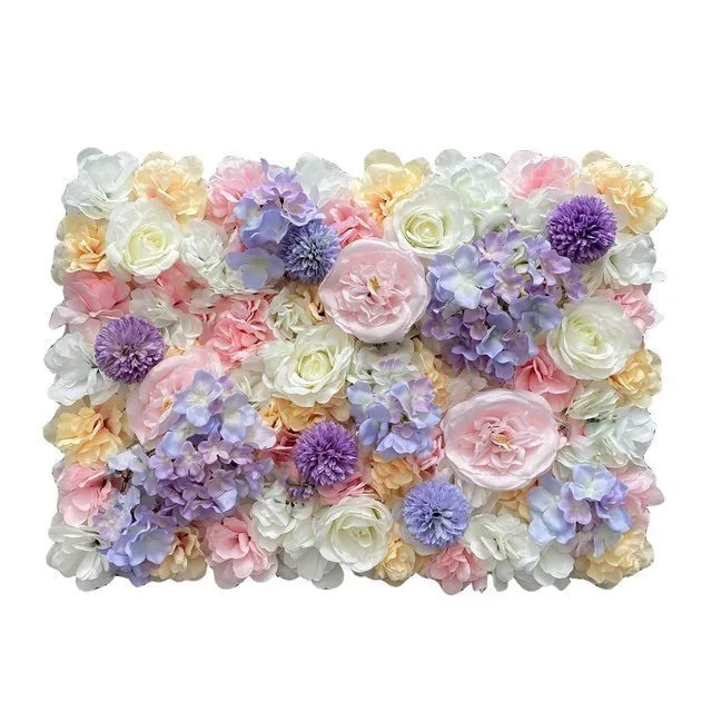 Pink Silk Rose Flower Wall Panels Artificial Flower for Wedding Decoration Baby Show Party Home Bedroom Backdrop Decor - You Offer