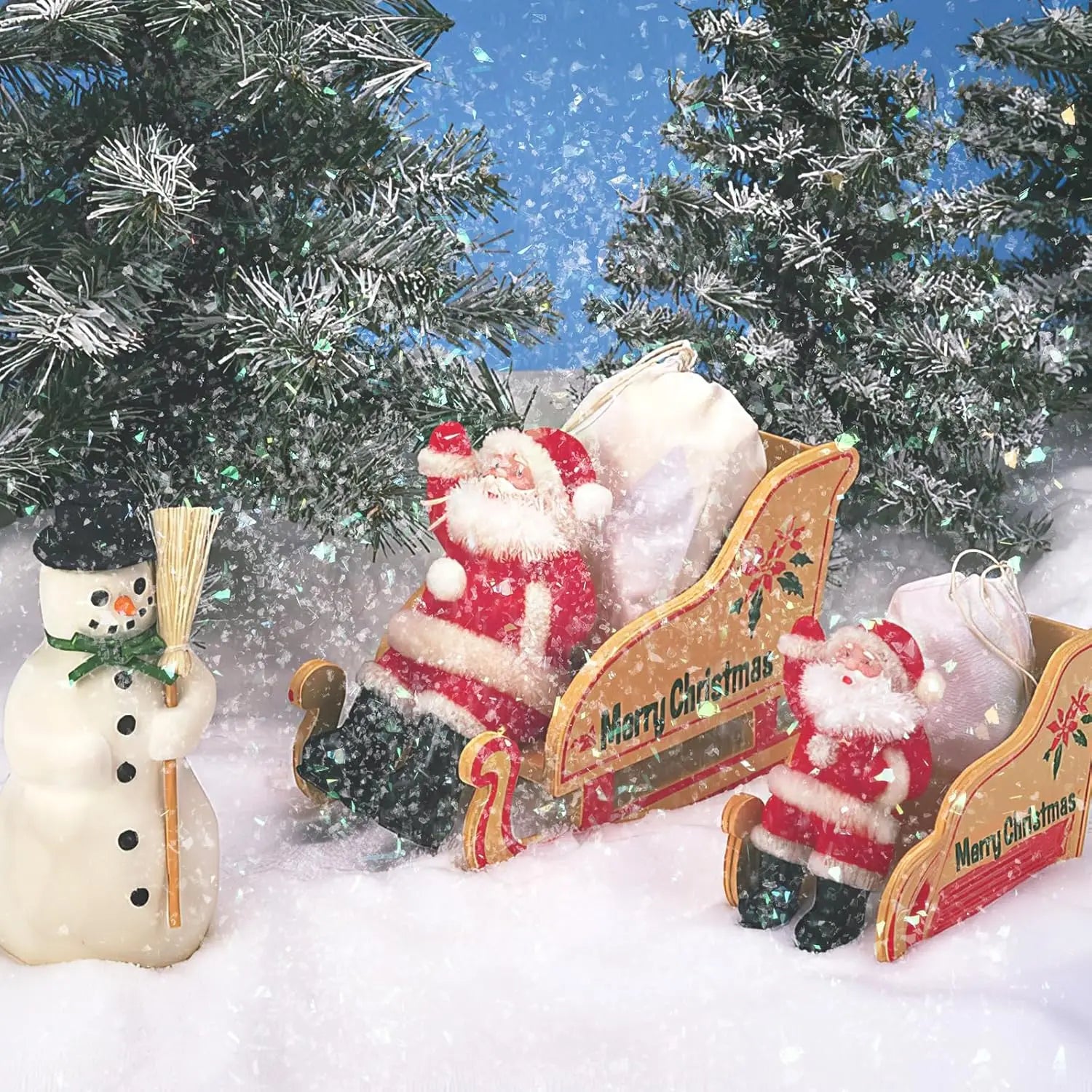 Artificial Fake Snow Christmas Snow Powder Winter Snowflake Decor for DIY Crafts Village Displays Holiday Xmas Party Favors