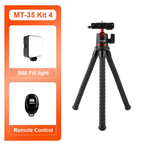 COMAN MT-35 Flexible Camera Tripod Hidden Phone Tripod Mount With Cold Shoe Smartphone DSLR Tripod For iPhone 15 Pro Max Samsung