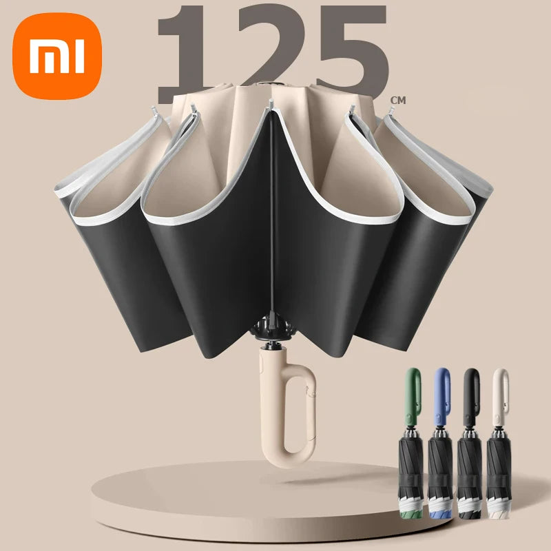 Xiaomi Strong Windproof Automatic Umbrella 72 Bones Sunshade Uv Protection Folding Umbrella Buckle Rain Large Parasol For Women