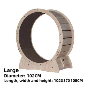 Solid Wood Cat Treadmill Small Running Wheel Large Cat Treadmill Roller Pet Fitness Pet Toys Silent Sports Track Pets Supplies