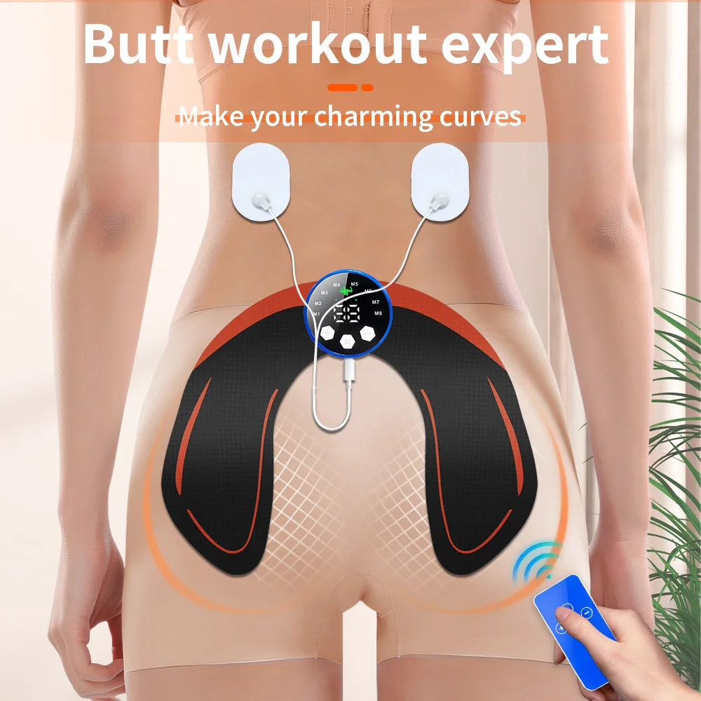 Wireless EMS Body Sculptor - Rechargeable Butt Trainer 29 Levels 8 Modes Dual-Channel Muscle Toner for Gym & Home Workout