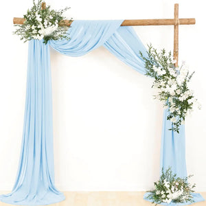 Dark Green Chiffon Wedding Arch Draping Fabric Sheer Curtains Drapery Ceremony Reception Backdrop Curtain Party Swag Christmas